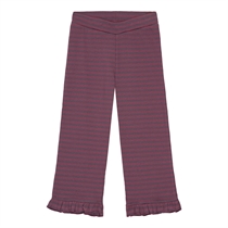 Birkholm Brede Rib Bukser Tulipan Lilla & Bordeaux Lilla